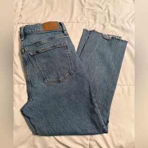 Madewell Women's Perfect Vintage Jeans Size 29 Medium Wash Raw Hem